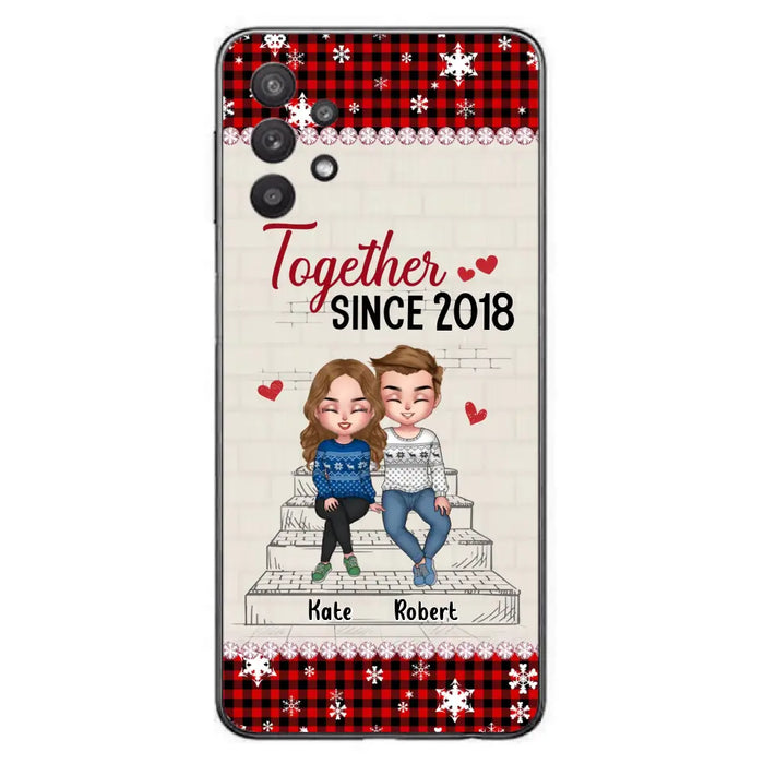 Custom Personalized Christmas Couple Phone Case - Christmas Gift Idea For Couple - Together Since 2018 - Case For iPhone/Samsung