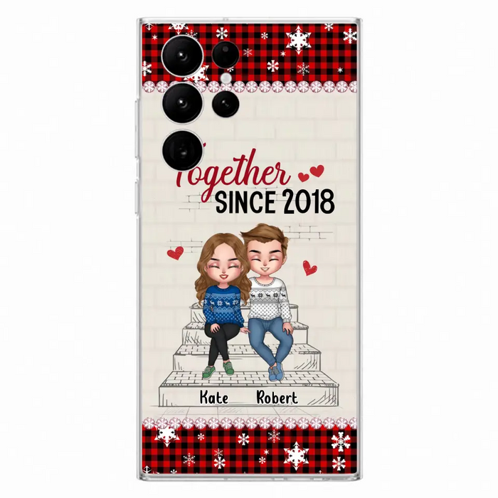 Custom Personalized Christmas Couple Phone Case - Christmas Gift Idea For Couple - Together Since 2018 - Case For iPhone/Samsung