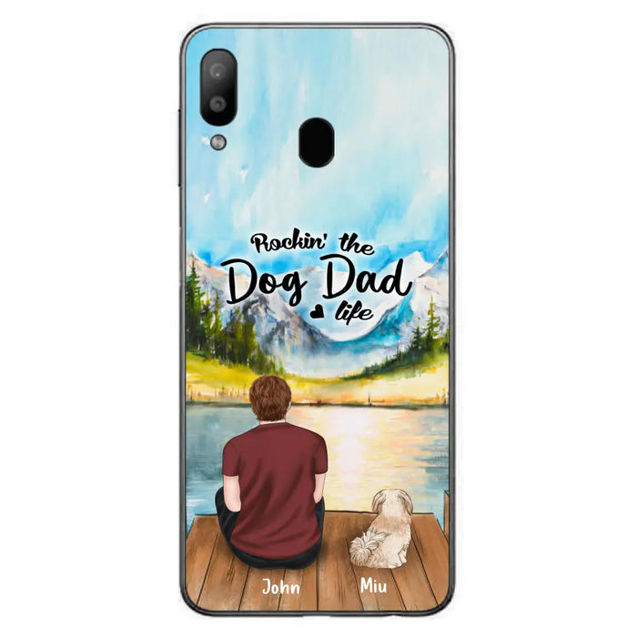 Personalized Pet Mom/Dad Phone Case - Chubby or Slim with up to 7 Pets - Case For Samsung Galaxy A