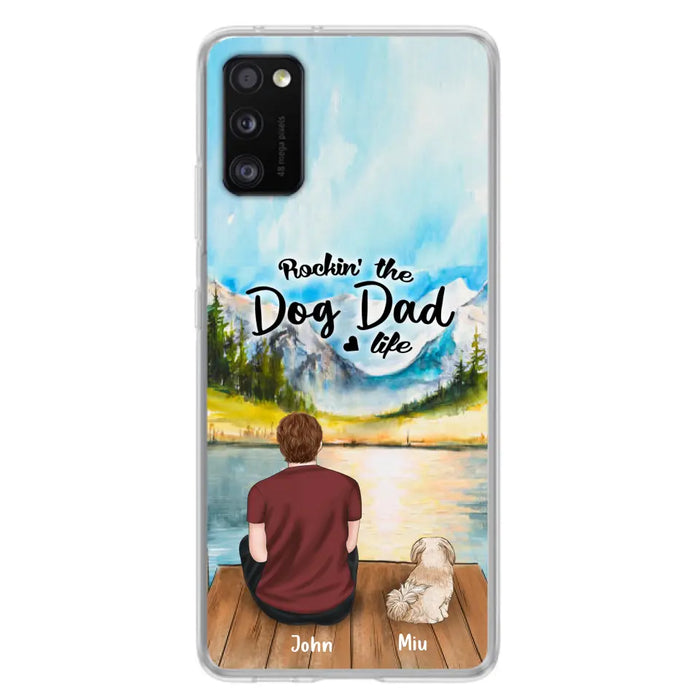 Personalized Pet Mom/Dad Phone Case - Chubby or Slim with up to 7 Pets - Case For Samsung Galaxy A