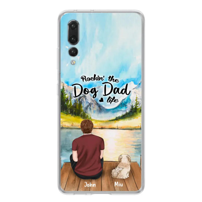 Custom Personalized Pet Mom/Dad Phone Case - Chubby or Slim with up to 7 Pets - Rocking The Dog Dad Life