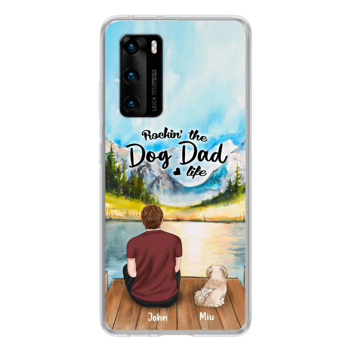 Custom Personalized Pet Mom/Dad Phone Case - Chubby or Slim with up to 7 Pets - Rocking The Dog Dad Life