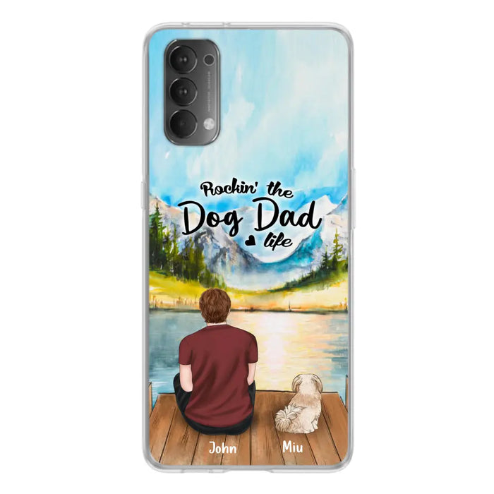 Custom Personalized Pet Mom/Dad Phone Case - Chubby or Slim with up to 7 Pets - Rocking The Dog Dad Life