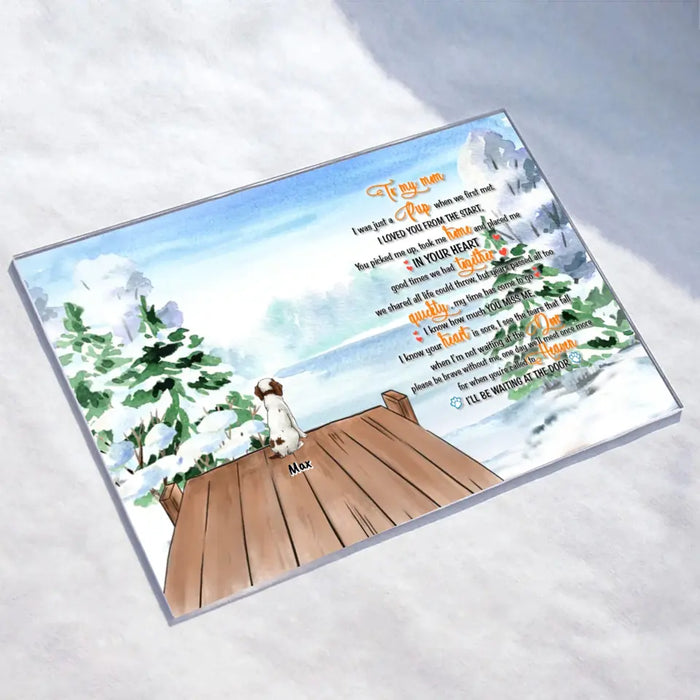 Personalized Memorial Pets Acrylic Plaque - Up to 4 Pets - Gift Idea For Dog/Cat Lovers - To My Mom