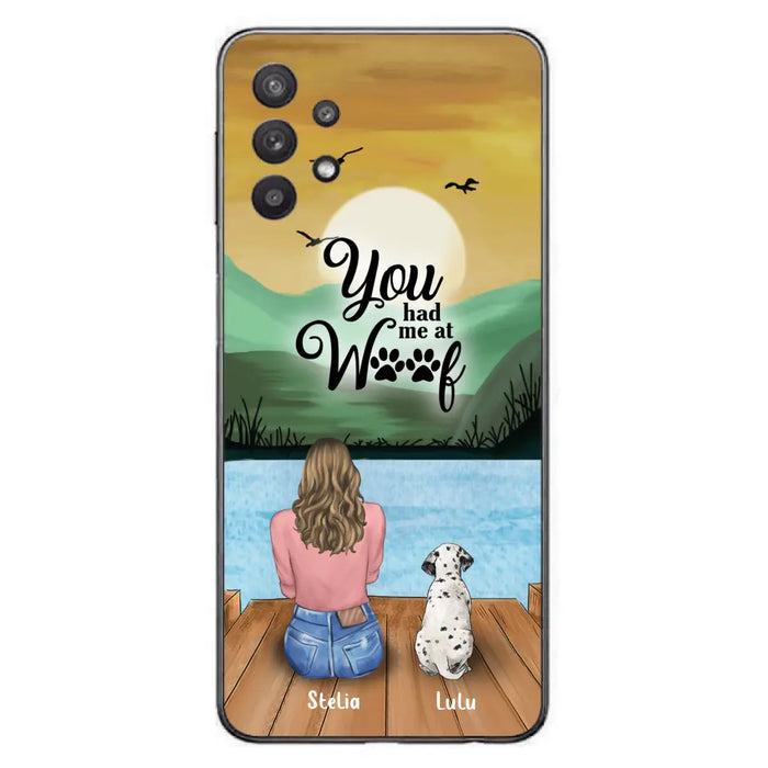 Custom Personalized Dog Mom Phone Case - Gifts For Dog Lover With Upto 4 Dogs - You Had Me At Woof - The New Version for iPhone 14 Series