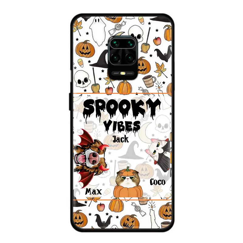 Personalized Halloween Pet Phone Case - Up to 3 Pets - Gift Idea For Dog/Cat Owners - Spooky Vibes - Case for Oppo/Xiaomi/Huawei