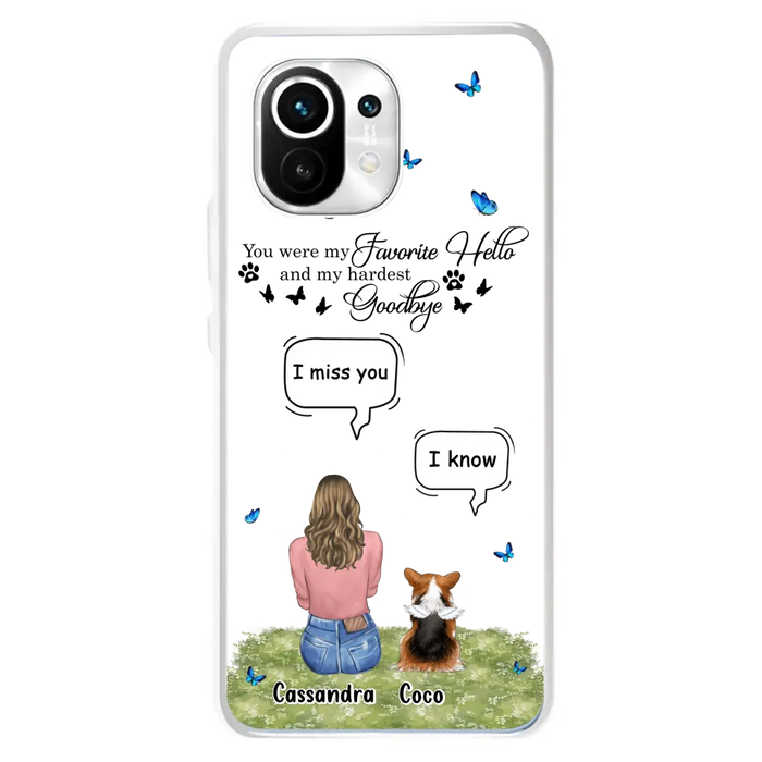 Personalized Pet Phone Case - Upto 4 Pets - Gift Idea For Couple/Dog/Cat Lover - You Were My Favorite Hello - Case For Oppo/Xiaomi/Huawei