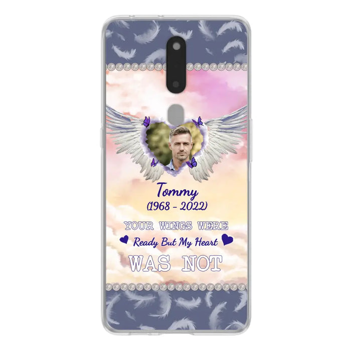 Custom Personalized Memorial Photo Phone Case - Memorial Gift Idea for Family - Your Wings Were Ready But My Heart Was Not - Case For Oppo/Xiaomi/Huawei