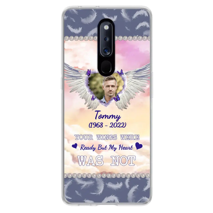 Custom Personalized Memorial Photo Phone Case - Memorial Gift Idea for Family - Your Wings Were Ready But My Heart Was Not - Case For Oppo/Xiaomi/Huawei