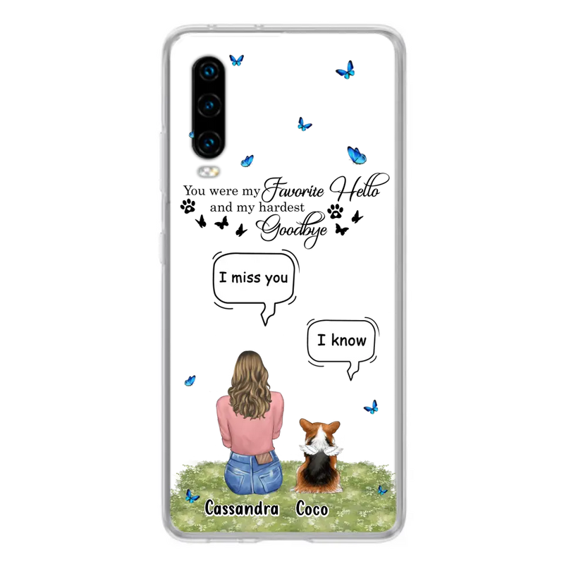 Personalized Pet Phone Case - Up to 4 Pets - Gift Idea For Couple/Dog/Cat Lover - You Were My Favorite Hello - Case For Oppo/Xiaomi/Huawei