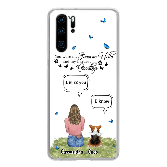 Personalized Pet Phone Case - Upto 4 Pets - Gift Idea For Couple/Dog/Cat Lover - You Were My Favorite Hello - Case For Oppo/Xiaomi/Huawei