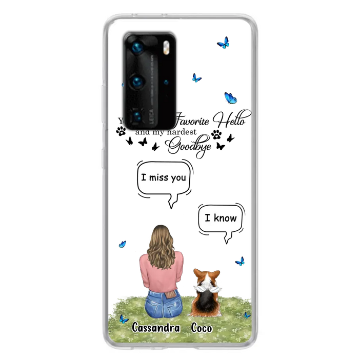 Personalized Pet Phone Case - Upto 4 Pets - Gift Idea For Couple/Dog/Cat Lover - You Were My Favorite Hello - Case For Oppo/Xiaomi/Huawei