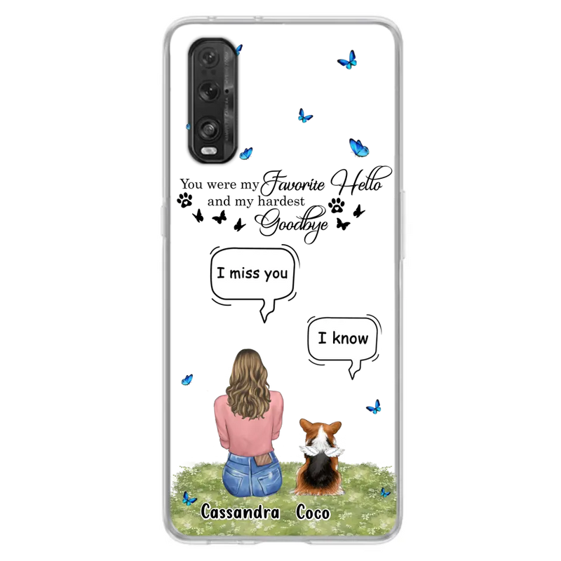Personalized Pet Phone Case - Up to 4 Pets - Gift Idea For Couple/Dog/Cat Lover - You Were My Favorite Hello - Case For Oppo/Xiaomi/Huawei
