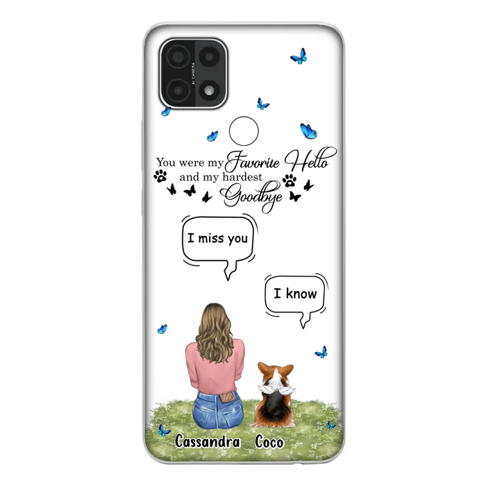 Personalized Pet Phone Case - Upto 4 Pets - Gift Idea For Couple/Dog/Cat Lover - You Were My Favorite Hello - Case For Oppo/Xiaomi/Huawei