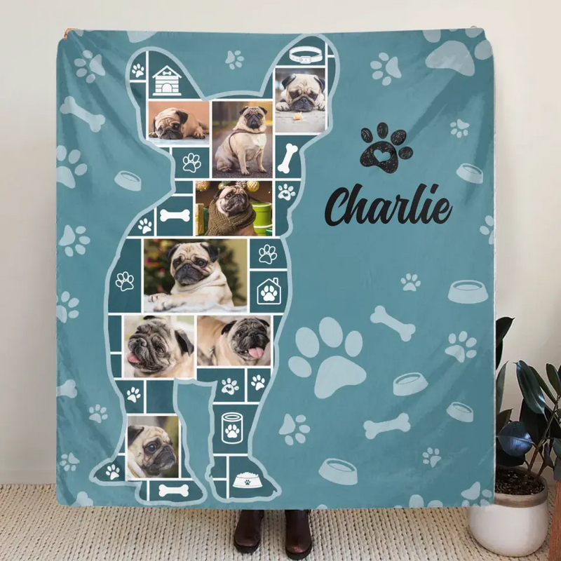 Custom Dog Photo Fleece Throw Blanket/Quilt - Gift Idea for Dog Lovers/Owners