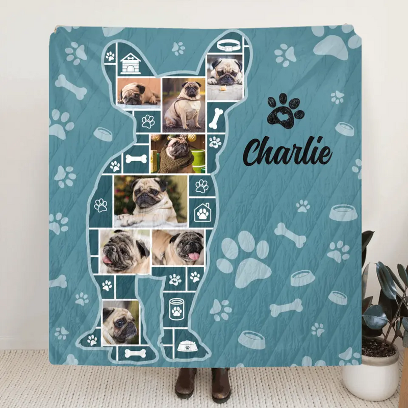 Custom Dog Photo Fleece Throw Blanket/Quilt - Gift Idea for Dog Lovers/Owners