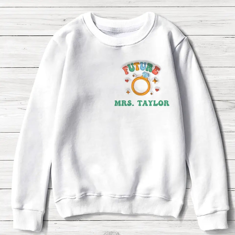 Custom Personalized My Engaged Era AOP Sweater - Future MRS - Engagement Gift For Bride