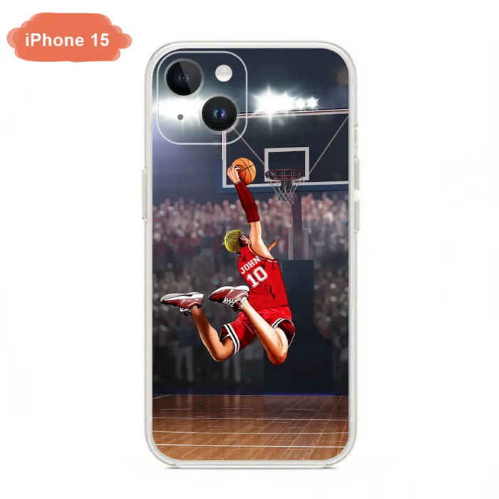 Custom Personalized Basketball Phone Case - Gift Idea For Basketball Lovers/Son/Grandson - Case For iPhone/Samsung