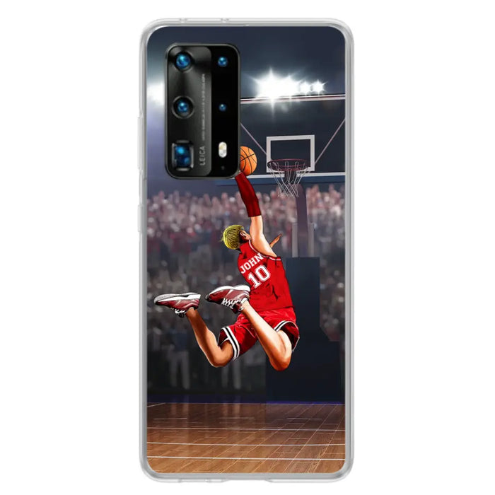 Custom Personalized Basketball Phone Case - Gift Idea For Basketball Lovers/Son/Grandson - Case For Oppo/Xiaomi/Huawei