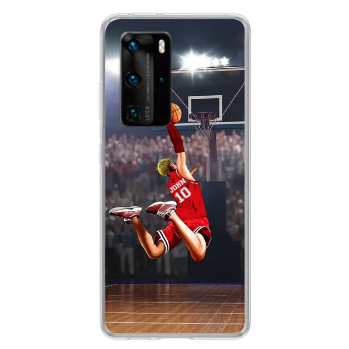 Custom Personalized Basketball Phone Case - Gift Idea For Basketball Lovers/Son/Grandson - Case For Oppo/Xiaomi/Huawei