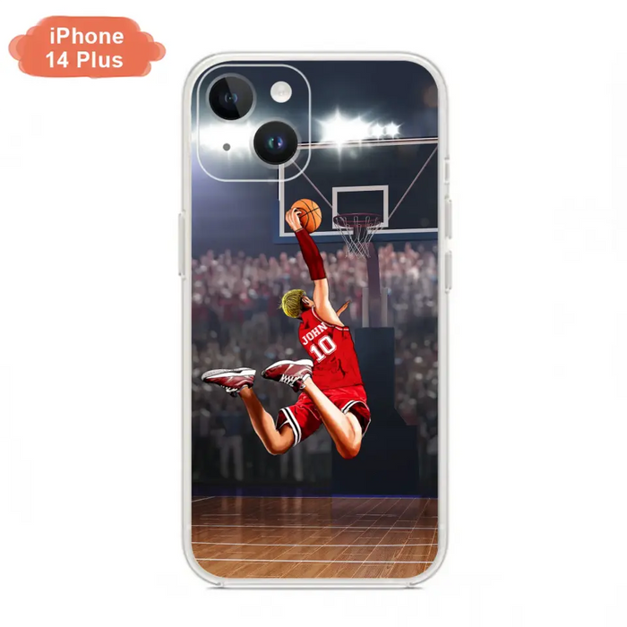 Custom Personalized Basketball Phone Case - Gift Idea For Basketball Lovers/Son/Grandson - Case For iPhone/Samsung