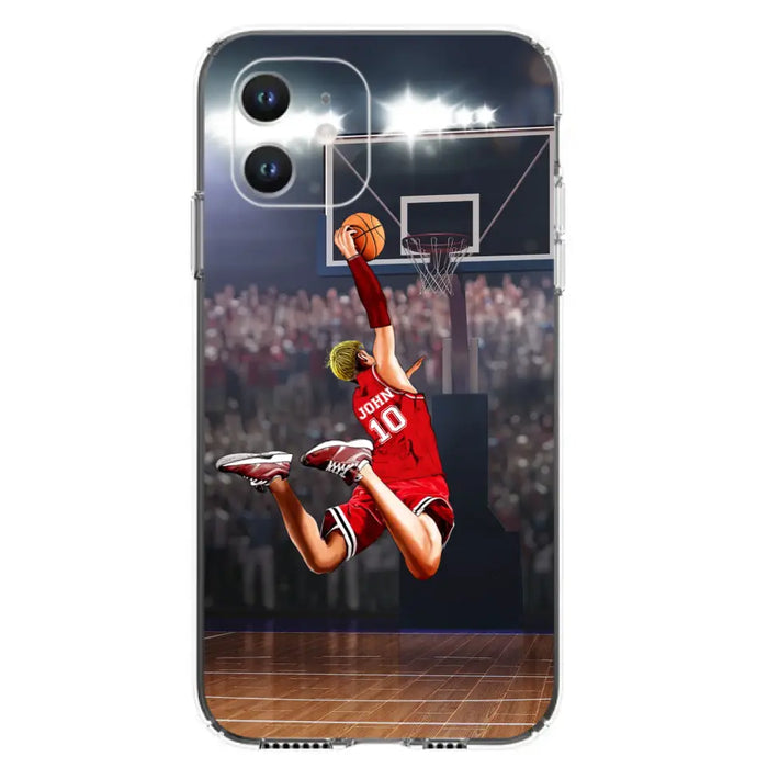 Custom Personalized Basketball Phone Case - Gift Idea For Basketball Lovers/Son/Grandson - Case For iPhone/Samsung