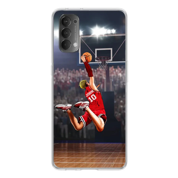 Custom Personalized Basketball Phone Case - Gift Idea For Basketball Lovers/Son/Grandson - Case For Oppo/Xiaomi/Huawei