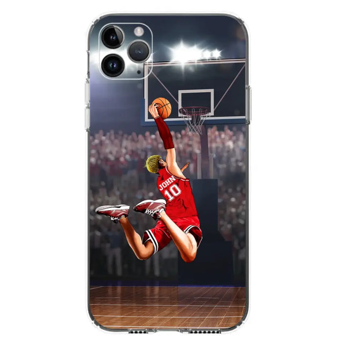 Custom Personalized Basketball Phone Case - Gift Idea For Basketball Lovers/Son/Grandson - Case For iPhone/Samsung