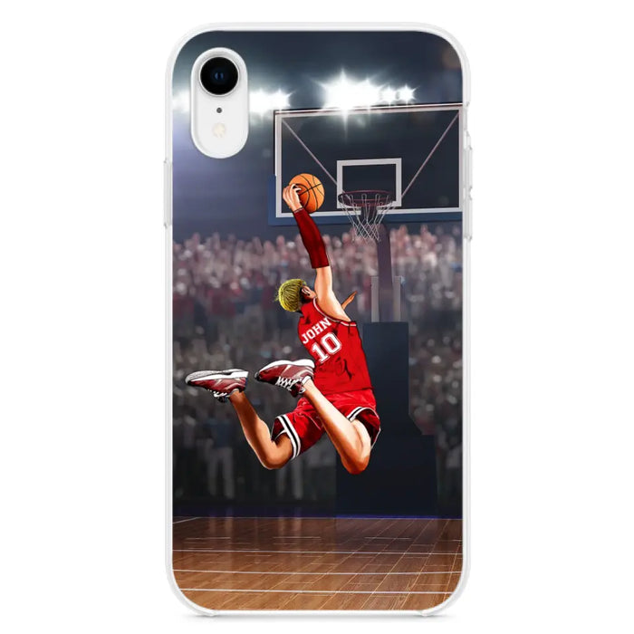 Custom Personalized Basketball Phone Case - Gift Idea For Basketball Lovers/Son/Grandson - Case For iPhone/Samsung