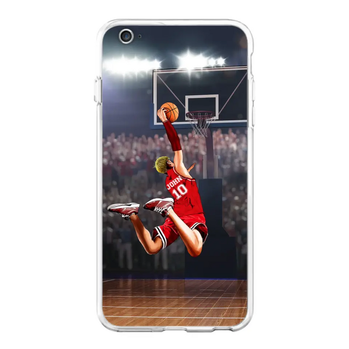 Custom Personalized Basketball Phone Case - Gift Idea For Basketball Lovers/Son/Grandson - Case For iPhone/Samsung