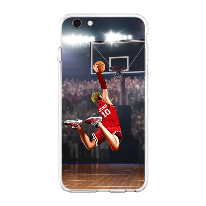 Custom Personalized Basketball Phone Case - Gift Idea For Basketball Lovers/Son/Grandson - Case For iPhone/Samsung