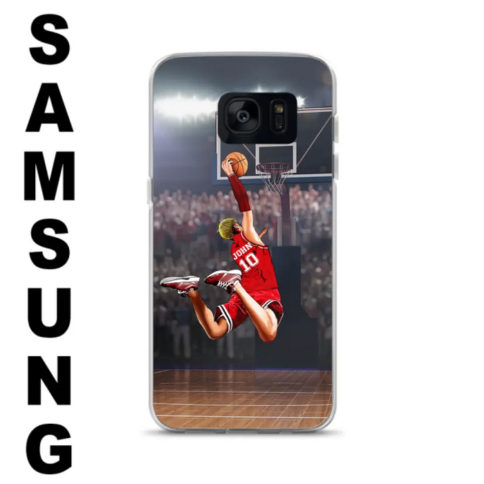 Custom Personalized Basketball Phone Case - Gift Idea For Basketball Lovers/Son/Grandson - Case For iPhone/Samsung