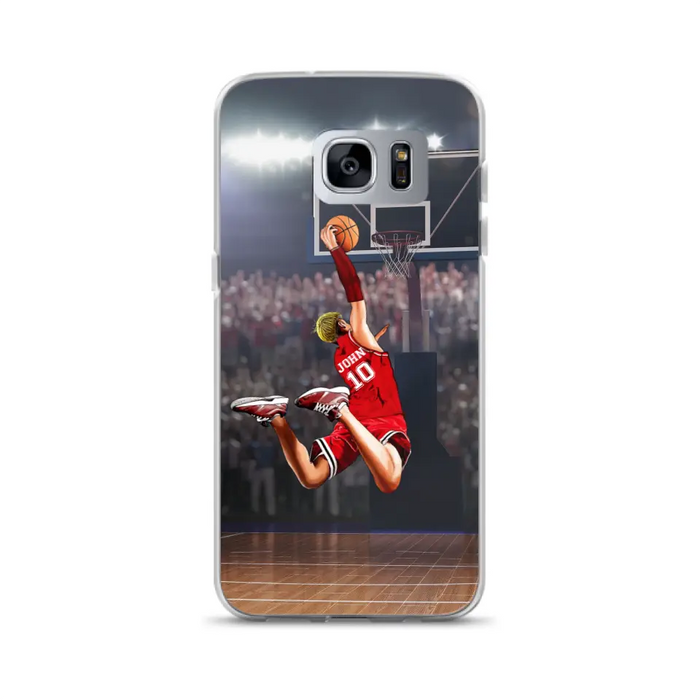 Custom Personalized Basketball Phone Case - Gift Idea For Basketball Lovers/Son/Grandson - Case For iPhone/Samsung