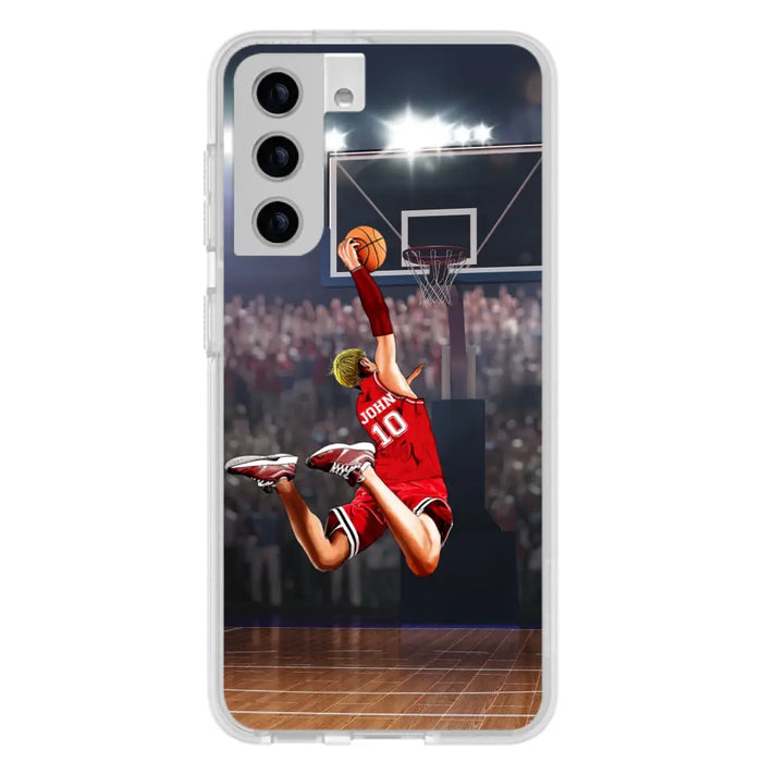 Custom Personalized Basketball Phone Case - Gift Idea For Basketball Lovers/Son/Grandson - Case For iPhone/Samsung