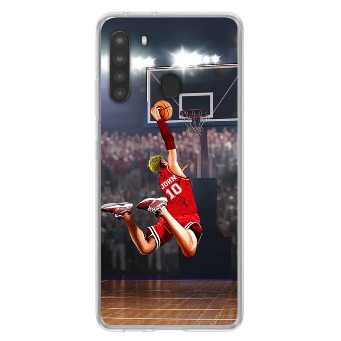 Custom Personalized Basketball Phone Case - Gift Idea For Basketball Lovers/Son/Grandson - Case For iPhone/Samsung