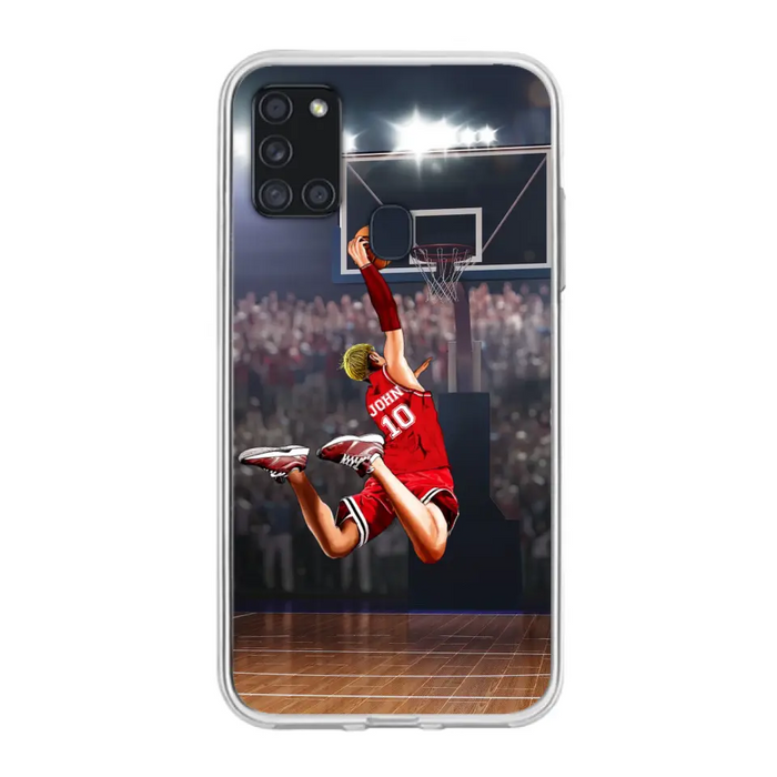 Custom Personalized Basketball Phone Case - Gift Idea For Basketball Lovers/Son/Grandson - Case For iPhone/Samsung