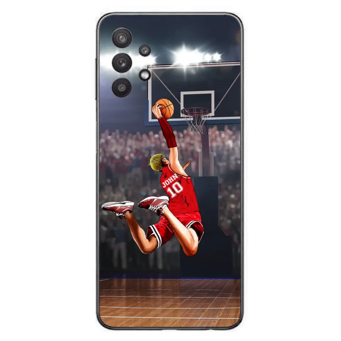 Custom Personalized Basketball Phone Case - Gift Idea For Basketball Lovers/Son/Grandson - Case For iPhone/Samsung