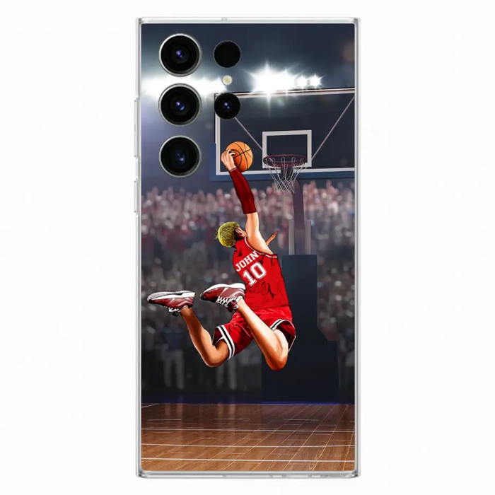 Custom Personalized Basketball Phone Case - Gift Idea For Basketball Lovers/Son/Grandson - Case For iPhone/Samsung