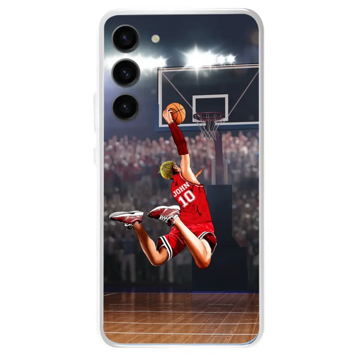 Custom Personalized Basketball Phone Case - Gift Idea For Basketball Lovers/Son/Grandson - Case For iPhone/Samsung