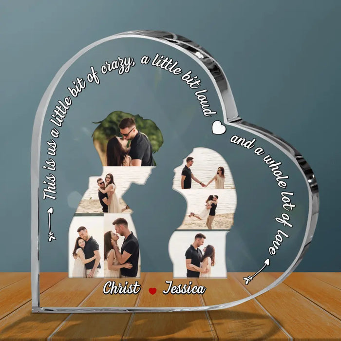 Custom Personalized Couple Crystal Heart - Upload Photo -  Gift Idea For Couple/ Him/ Her - This Is Us