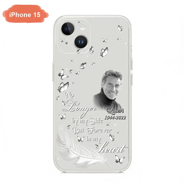 Custom Personalized Memorial Phone Case - Memorial Gift Idea For Family - Upload Photo - Case For iPhone/Samsung - No Longer By My Side But Forever In My Heart