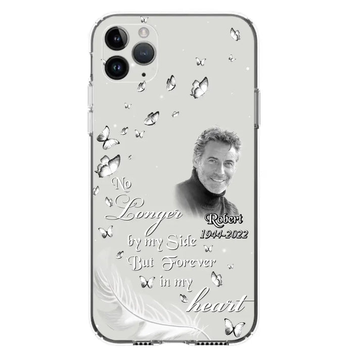 Custom Personalized Memorial Phone Case - Memorial Gift Idea For Family - Upload Photo - Case For iPhone/Samsung - No Longer By My Side But Forever In My Heart