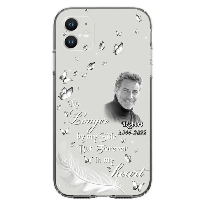 Custom Personalized Memorial Phone Case - Memorial Gift Idea For Family - Upload Photo - Case For iPhone/Samsung - No Longer By My Side But Forever In My Heart