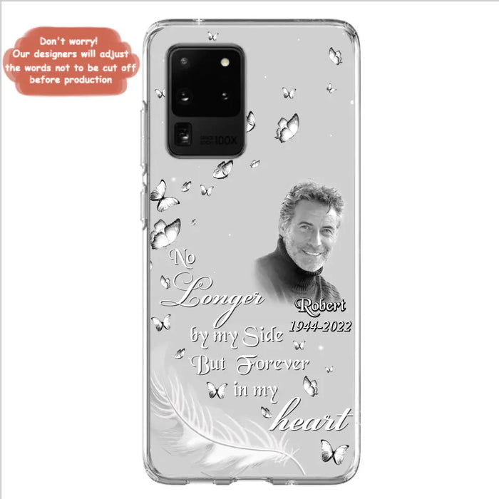 Custom Personalized Memorial Phone Case - Memorial Gift Idea For Family - Upload Photo - Case For iPhone/Samsung - No Longer By My Side But Forever In My Heart