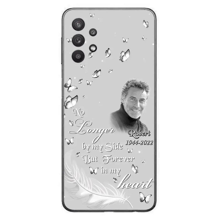 Custom Personalized Memorial Phone Case - Memorial Gift Idea For Family - Upload Photo - Case For iPhone/Samsung - No Longer By My Side But Forever In My Heart