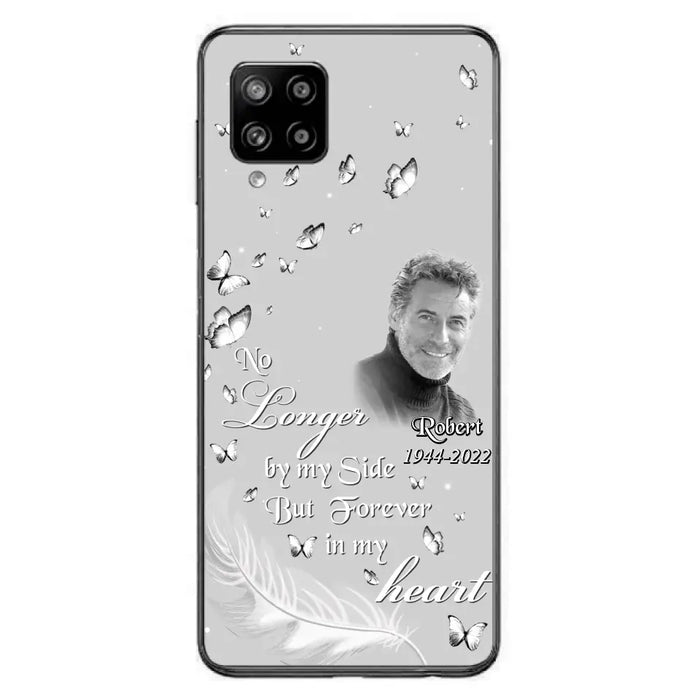 Custom Personalized Memorial Phone Case - Memorial Gift Idea For Family - Upload Photo - Case For iPhone/Samsung - No Longer By My Side But Forever In My Heart