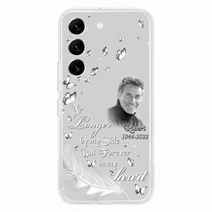 Custom Personalized Memorial Phone Case - Memorial Gift Idea For Family - Upload Photo - Case For iPhone/Samsung - No Longer By My Side But Forever In My Heart