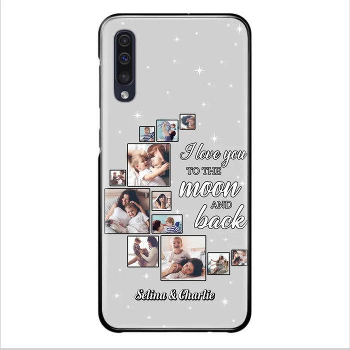 Custom Personalized Mom & Kid Photo Phone Case - Gift Idea For Children/Mom - Upload Photo - Case For iPhone/Samsung - I Love You To The Moon And Back