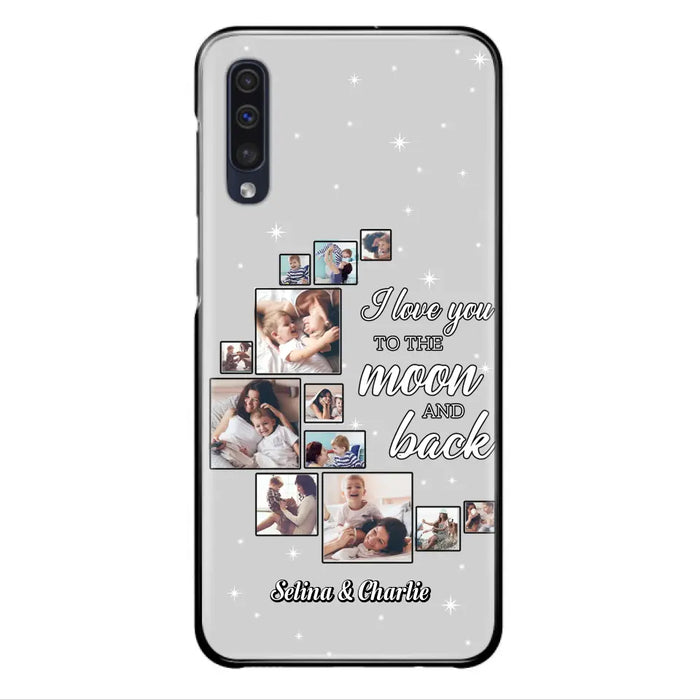 Custom Personalized Mom & Kid Photo Phone Case - Gift Idea For Children/Mom - Upload Photo - Case For iPhone/Samsung - I Love You To The Moon And Back