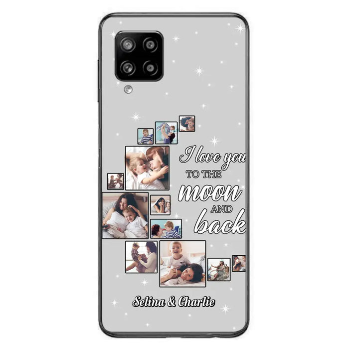 Custom Personalized Mom & Kid Photo Phone Case - Gift Idea For Children/Mom - Upload Photo - Case For iPhone/Samsung - I Love You To The Moon And Back